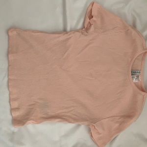 divided(H&M brand) a pink tight-fitting short sleeve top